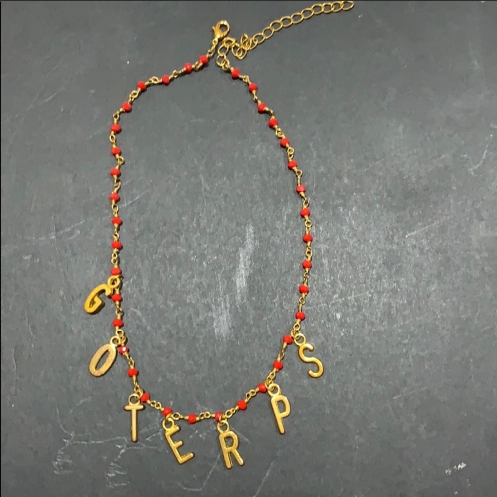 Go terps letter necklace